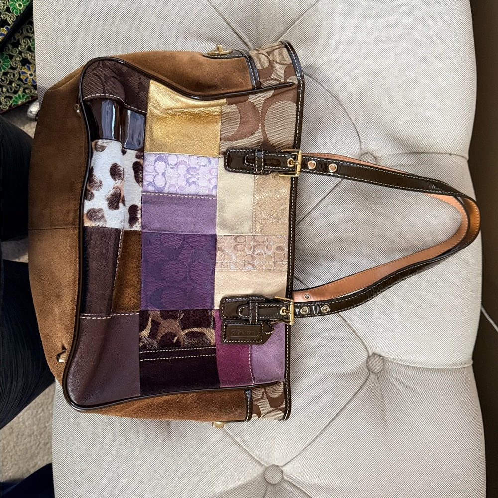 Coach Multicolor Patchwork Shoulder Bag